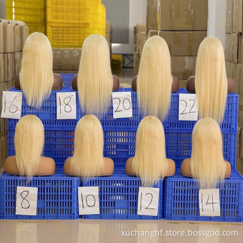 Raw European Natural 613 Blonde Cuticle Aligned Human Hair Piece Hd Full Lace Wig,Brazilian Thin Swiss Hd Lace Wig Virgin Hair